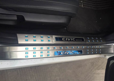چین S / S لوازم جانبی خودرو برای HONDA CIVIC 2016، جانبی جانبی درب فلزی صاف Scuff Plate تامین کننده